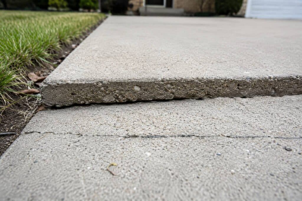 Before the polylevel done on a sidewalk